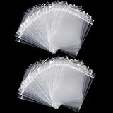 100 Stück Druckverschlussbeutel, Durchsichtige Zipper Beutel Polybeutel Wasserdicht Wiederverschließbare Tüten zur Aufbewahrung von Kleinigkeiten Schmuck Süßigkeiten(7×10cm)