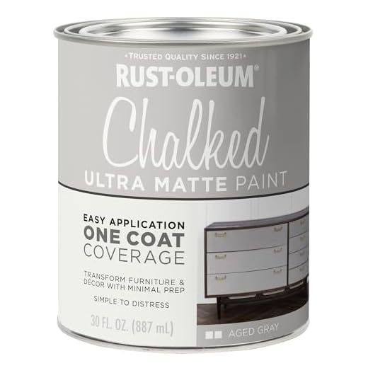 Rust-Oleum, Aged Gray 285143 Ultra Matte Interior Chalked Paint 30 oz, 30oz Can