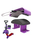 BetterSub Hat Cap Heat Press Attachment 6 x 3 Inches 110V Silica Gel Hat Cap Press Mat Pad Sublimation Heating Transfer Attachment for Heat Press Machine, Purple (Only Fit for Bettersub Combo Press)