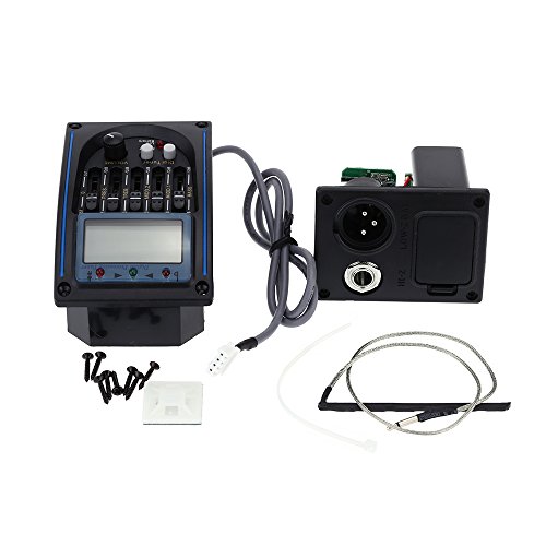 ammoon EQLC-5 5-Band EQ Equalizer System Acoustic Guitar Preamp Piezo Pickup LCD Screen Tuner - Thumbnail 2