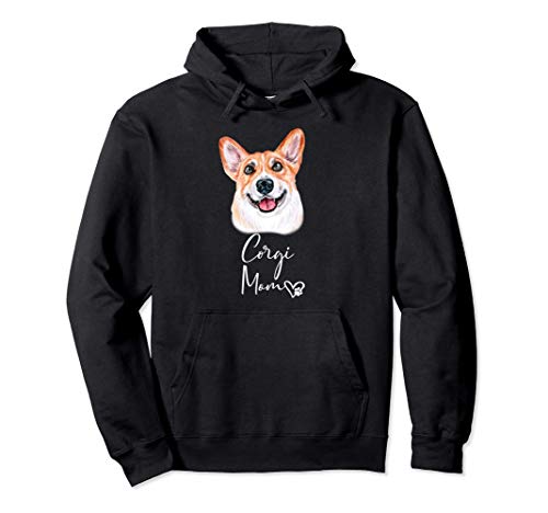 CORGI MOM perro regalo de mamá madre CORGI PEMBROKE WELSH Sudadera con Capucha