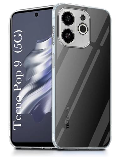 Image of COVERBLACK Flexible Rubber Case Back Cover for Compatible Model with Tecno Spark 30C 5G / KL8h - Transparent