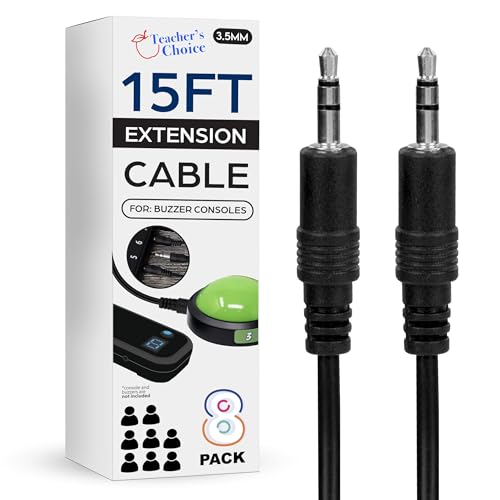 Image of Teacher's Choice 15 Ft Cables for Game Buzzer System 8-Pack