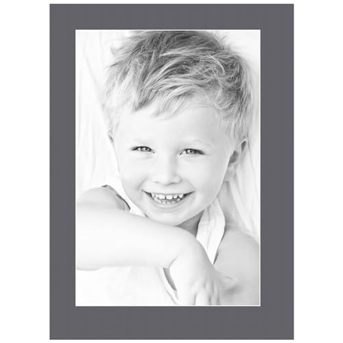 12x18 Granite/Mountain Grey Custom Mat for Picture Frame with 8x14 Opening Size (Mat Only, Frame NOT Included) - 2 Pack