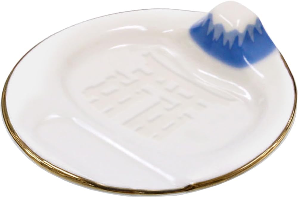 アルタ(Artha) Alta JAPAN AR0604506 Soy Sauce Plate, Mt. Fuji and Torii (approx. φ9.3 mm), H2.5