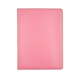 Professional Business Padfolio - Resume Portfolio/Business Portfolio/Document Storage/Business Card Pocket & Writing Pad,Faux Leather Matte Finish & Accent Stitching (Pink)