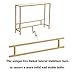 MAJARO Small Modern Console Table for Entryway, Tempered Glass with Metal Frame Sofa Table for Living Room, Hallway, Office (Single-Layer, Gold)