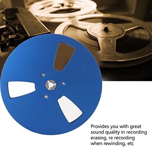 7 Inch Empty Tape Reel, Aluminum Alloy, 3 Holes - Blue