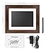 Aluratek 8” Distressed Wood Digital Photo Frame, Auto Slideshow, USB/SD/SDHC Supported, Built-in Clock & Calendar, Easy Setup, Wood Border