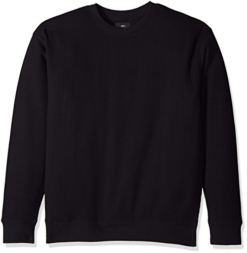 Obey Men's Covert Crew Neck Fleece Sweatshirt, Faded Black, 2XL