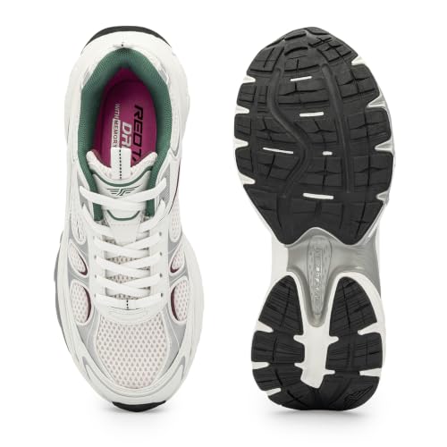 Image of Red Tape Women's Sneakers Green Mesh Pu Round Toe Lace-Up