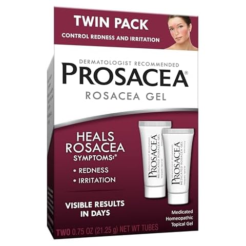 Prosacea - Medicated Rosacea Treatment for Face - Heals Rosacea Symptoms of Redness, Pimples and Irritation - Fragrance Free - Twin Pack - Two 0.75oz Tubes (1.5oz Total) Cover
