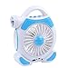 GUOJIN Ventilatori da Tavolo LED, Portatile Ricaricabile Ventilatore da Tavolo Campeggio, Power Bank, per Viaggi Ufficio Campeggio, Supporta la Ricarica USB