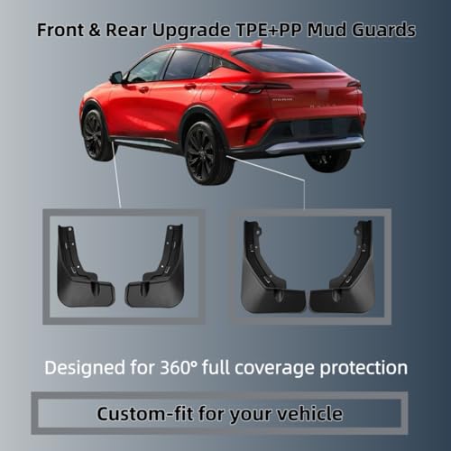 Image of No Drill Mud Flaps Splash Guards Compatible with 2024-2026 Buick Envista,OEM Style Textured Black Custom Fit All Weather Exterior Accessories(4PCS)