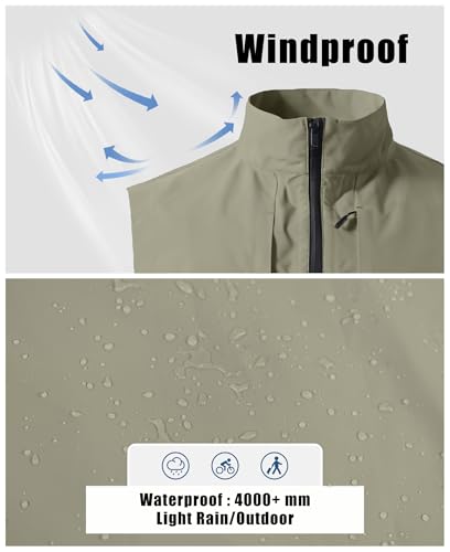 Image of Susclude Men's Quick Dry Lightweight Softshell Vest Windproof Sleeveless Jacket for Fishing Work Golf Hiking Casual Travel