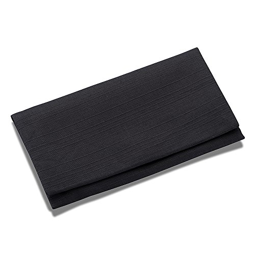 仏壇屋 滝田商店 数珠袋 (念珠入れ) つむぎ 大型 黒色(縦11cm×横19.5cm)◆携帯に便利な数珠ケース・数珠入れ・念珠袋 【滝田商店発行 証明書付】