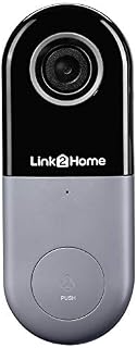 Link2Home BellWired Smart Video Doorbell BellBattery with Motion Detection, 2-Way Audio, WiFi, Voice Control & Wide-Angle Camera