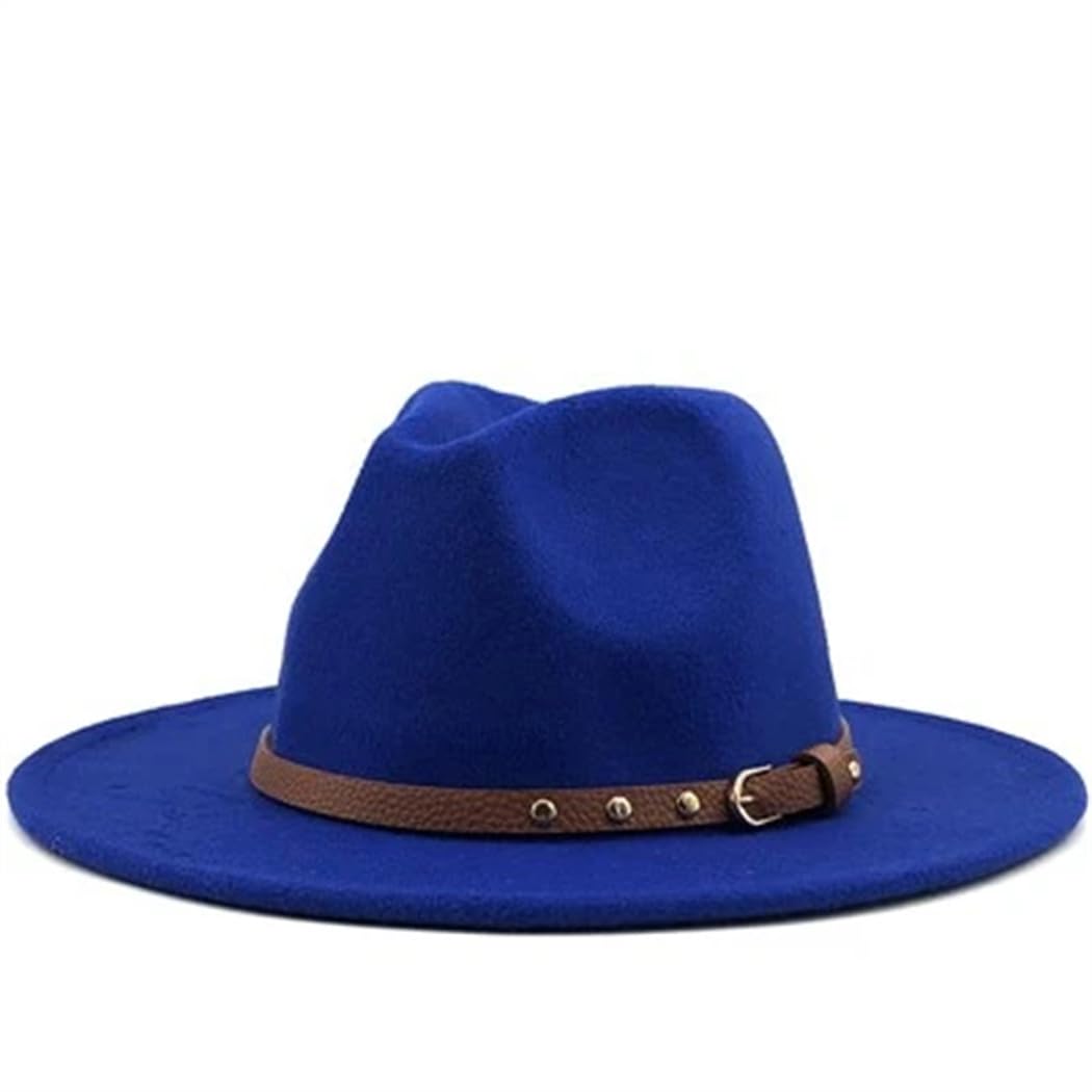 Cappello a cilindro da chiesa a tesa larga Panama in feltro solido per uomo e donna cappello Fedora per berretto Jazz in lana