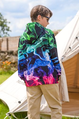 Image of Idgreatim Kids 3D Print Pullover Hoodies Warm Thick Hooded Sweatshirt with Packet for Boys Girls 5-16 Years