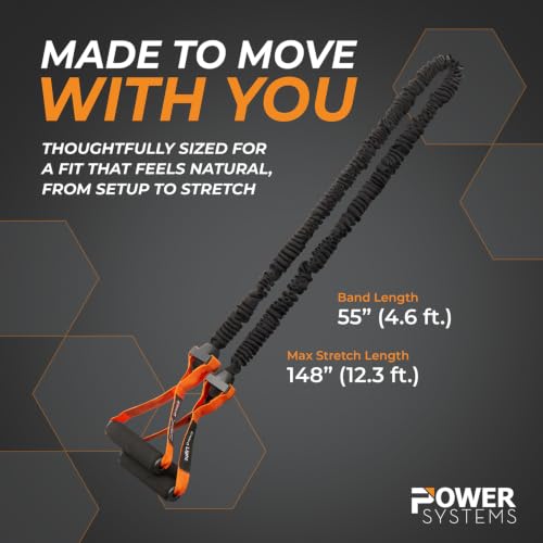 Image of Power Systems Covered Resistance Tubes with Handles 48 inch