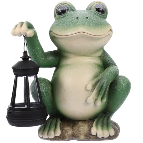 Lampe solaire extérieure grenouille en résine pour sublimer vos soirées de jardin