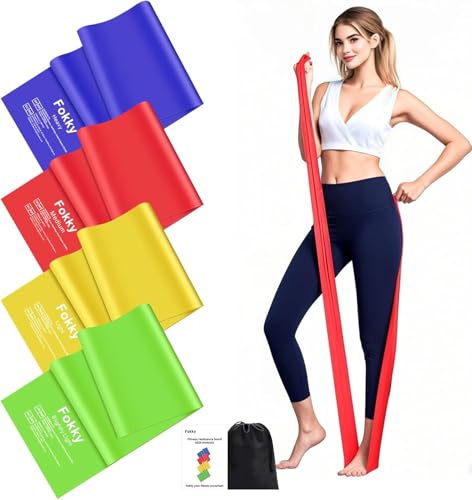 Fokky Fitnessbänder 4er-Set, Resistance Bands 2M Fitnessband,...