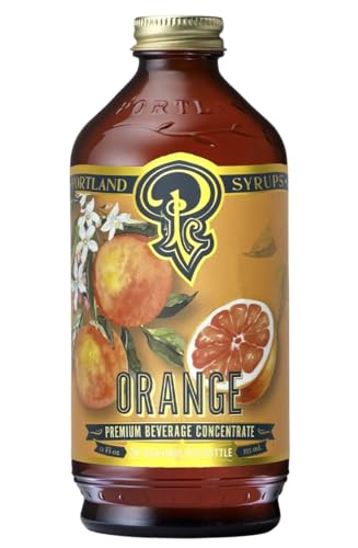 Portland Syrups Cara Cara Orange Syrup for Cocktails, 12 oz, 24 Servings