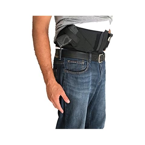 AlphaHolster Tilt Draw Side Draw Belly Band Gun Holster for Left or Right Hand Draw Concealed Carry (XX-Large Beige) Cover