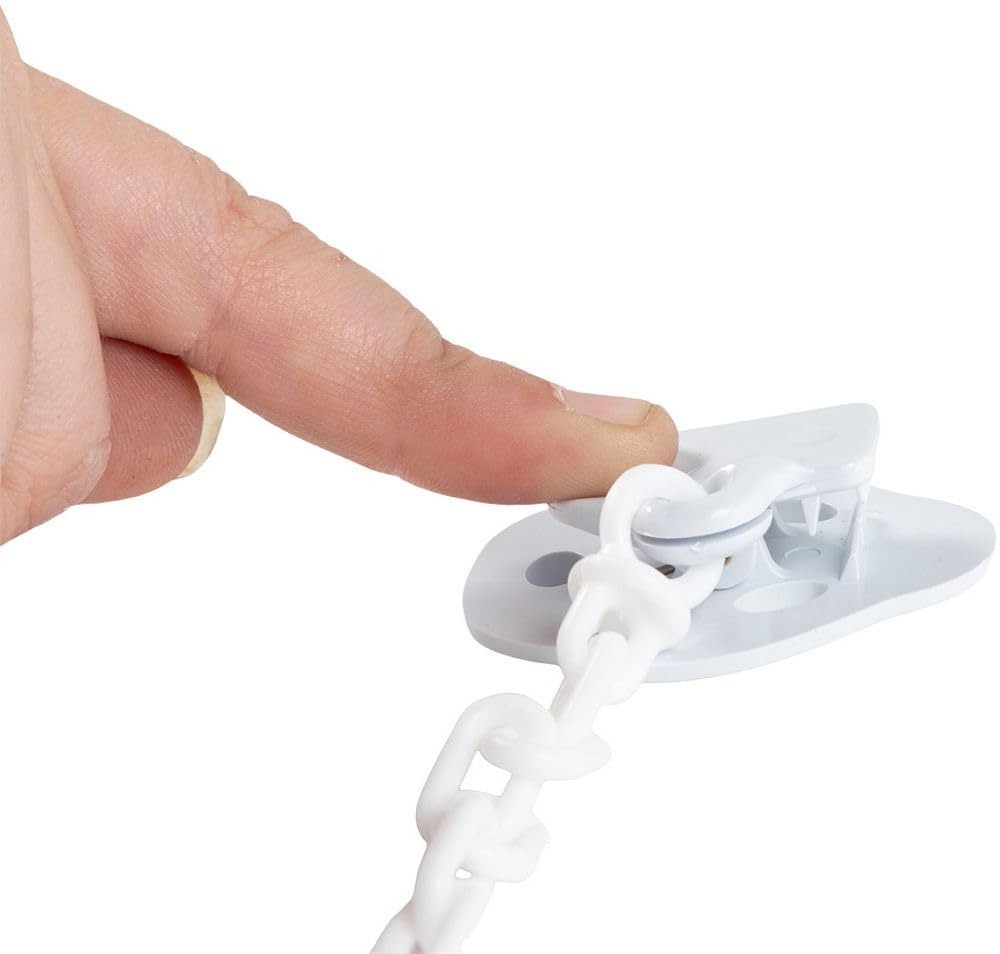 Clip con catenella per ciuccio bimbi in plastica – Fermaciuccio con Catenella, Accessorio Porta Ciuccio per Neonati e Bimbi, Utilizzo in Passeggio e Casa – Variante Clip catenella ciuccio