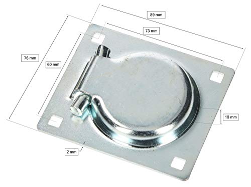 KOTARBAU® Set di 4 pezzi di ancoraggio 90 x 75 mm