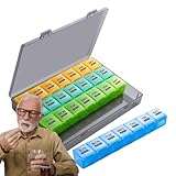 Pillendose – 28 Tage monatliche Medikamentenbox, tragbar, Tablettenbehälter,...