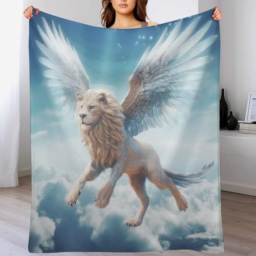 Manta de franela de león 130x150 cm suave para sofá 2