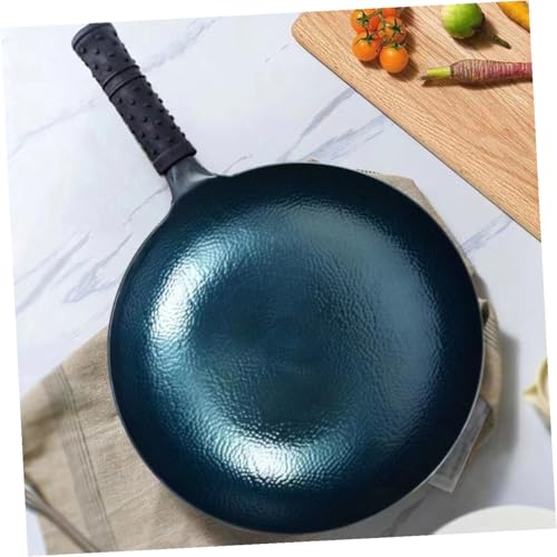 Wok de hierro forjado tradicional con mango Hemobllo miniatura 5