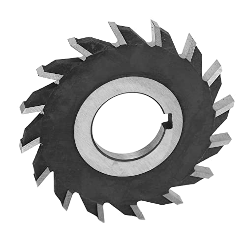 Image of Fafeicy Disc Milling Cutter 80mm /3.1in, 16 Teeth, High Speed Steel Gear Milling Cutter, Disc Milling Cutter Blade for Milling Machine, Fine Punching, Milling Cutter