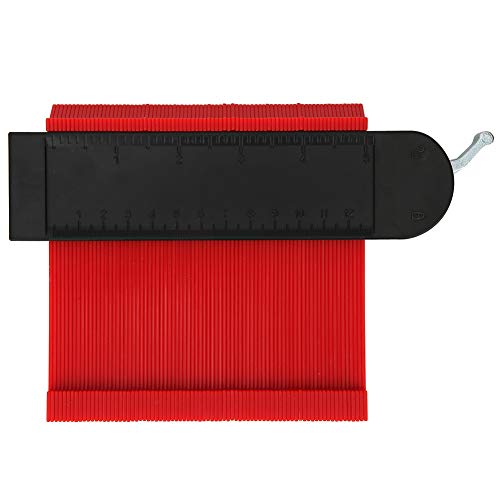 Calibrador Contour Gauge de 5 pulgadas para duplicar formas irregulares con bloqueo, herramienta para perfilado ABS para azulejos, alfombra, tuberías y carpintería miniatura 6