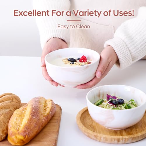 bestone-22-OZ-Cereal-Bowls-Set-of-4-55-Inch-Bowls-Set-of-4-Porcelain-Round-Cereal-Bowl-Oatmeal-Bowl-Fruit-Bowl-Salad-Bowl-Rice-Bowl-Dishwasher-Microwave-Freezer-Oven-Safe-Marble-Orange bestone 22 OZ Cereal Bowls Set of 4 55 Inch Bowls Set of 4 Porcelain Round Cereal Bowl Oatmeal Bowl Fruit Bowl Salad Bowl Rice Bowl Dishwasher Microwave Freezer Oven Safe Marble Orange