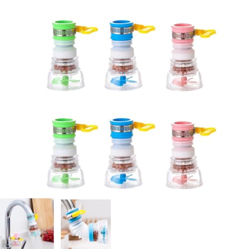 6 Piezas Filtro De Agua Para Grifo, Mini Filtro De Agua Del Grifo, Rociadores De Filtro, Aplicar Para Grifos Abatibles De Cocina, Bañera Y Ducha Tres Colores