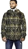 lana cotta cappotto uomo lana Cappotto uomo Gaudì verde con cappuccio in lana cotta motivo a tweed taglia eu/it L
