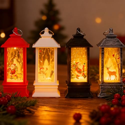 4er Pack LED Laterne Weihnachten, Weihnachtsdeko Laterne,...