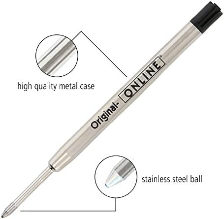 Online 6X Ballpoint Refills  Strength Medium I International Standard Biro Refills for All Pens I Waterproof I Universal Refills for Ballpoint Pens I School, Uni, Home Office I Colour: Blue & Black