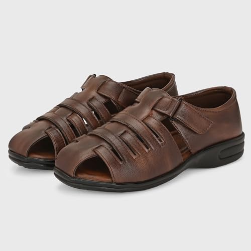 Image of Centrino Sandal for Men | Grip Insole for Stability | Modern Look with Straps | Comfortable Footwear (9780)
