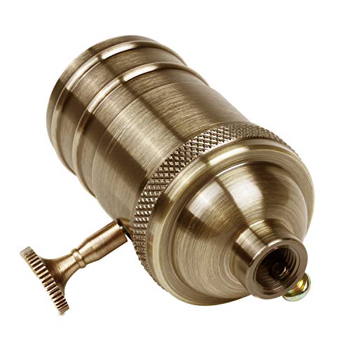 E26/E27 Retro Vintage Antique Copper Lamp Light Bulb Holder Socket Antique #TOP6