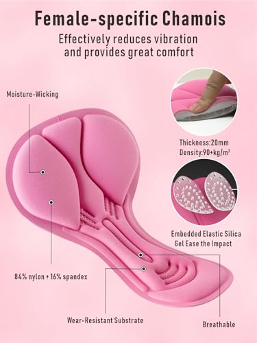 Roupa íntima feminina de ciclismo acolchoada 4D shorts de bicicleta leves para ciclismo respirável d