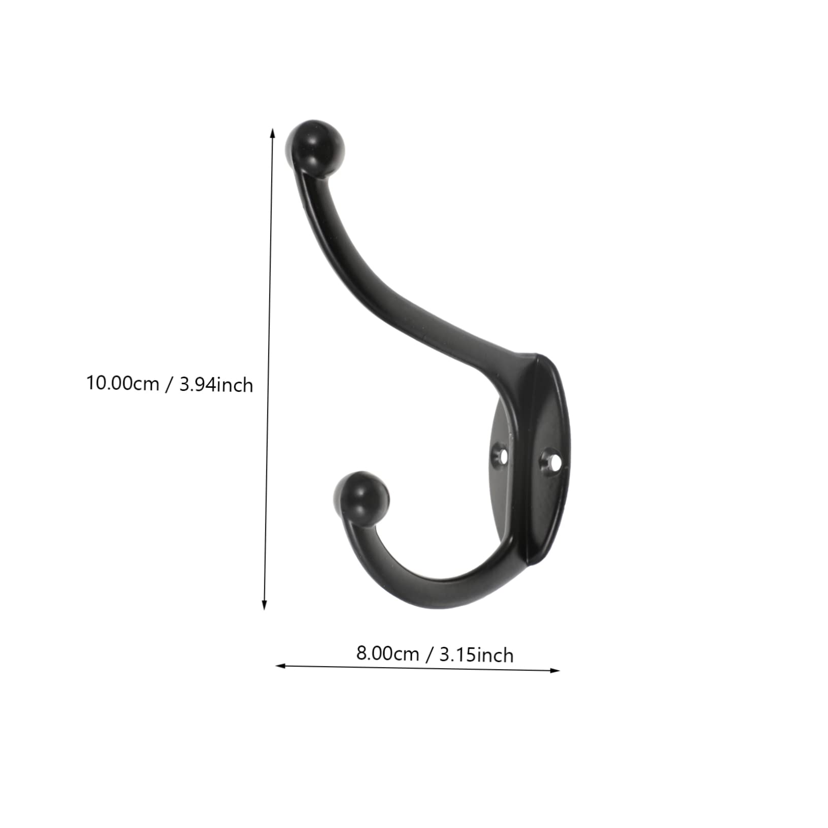 VASDEV 5 Ganchos de Hierro Forjado para Colgar Ropa, Perchero de Pared, Llavero de Metal, Ganchos de Pared Decorativos, Ganchos Individuales, Percha rústica, Gancho de Hierro, Ganchos par
