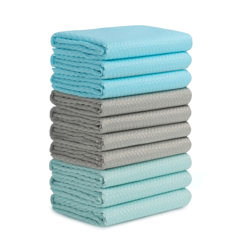 JZDN Microfiber Cleaning Cloth?Lint Free Quickly Clean Window, Glasses, Windshields, Mirrors, and Stainless Steel,Miracle Polishing Towels Shiny Wipes, 12 * 12inches,(10PCS)