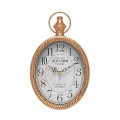Menterry Small Retro Oval Wall Clock Antique Old Design, Gold Vintage Style Menterry Small Retro Oval Wall Clock Antique Old Design, Gold Vintage Style product