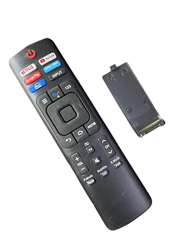 Image of Remote Control Compatible for VU /Hisense LED Smart TV 4k Without Voice Command with Netflix & P-Video hot Keys (Please Match The Image with Your Old Remote)- Black