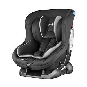 Cozy N Safe Fitzroy Group 0+1 Car Seat 0-18KG, Birth – 4 Years, 5 Point Harness, 4 Position Recline, Rear Facing from Birth to 13kg/ Forward Facing from 9kg to 18kg, Deep Padding – Black/Grey