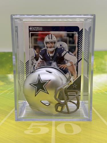 Dallas NFL Helmet Shadowbox w/Dak Prescott card