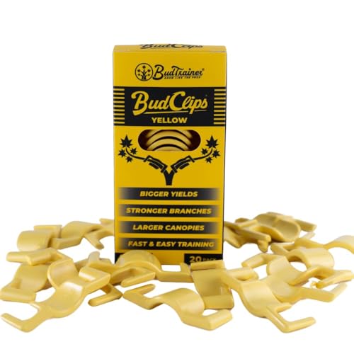 BudTrainer BudClips for Optimal Plant Growth | 20pk | Universal Size LST Clips | Durable Plant Support Clips to Bend or Interlock Stems for Abundant Harvest | Gardening at Any Growth Stage | Reusable